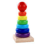 Montessori Wooden Baby Educational Toy Childhood Learning Kids Baby Colorful Wooden Blocks For Children Christmas Gift