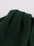 Ruched V-Neck High Waist Bodycon Pencil Dress Office Outfits Women Green Elegant Slim Fit Vintage Dresses
