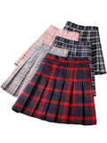 2022 Kawaii Women Plaid Skirt Preppy Style High Waist Chic Student Pleated Skirts Harajuku Uniforms Ladies Girls Dance Skater