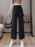 Women Casual Pants Summer Simple Style All-match Loose Comfortable Female Cotton Linen Ankle-length Pants