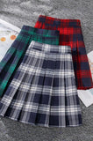 2022 High Waist Summer Women Plaid Pleated Skirts Female Mini Skater Harajuku Preppy Style Ladies Sweet School Girls Dance Skirt