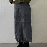 Vintage Cargo Skirts Casual Long Maxi Skirts Harajuku Y2k Aesthetic Streetwear Women Korean Skirts Fairy Grunge Gothic