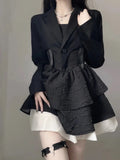 Vintage Black Women Summer Suspenders Korean Fashion Causal Y2k Party Mini Dress