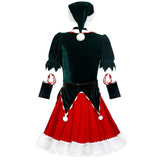 Women's Christmas Sexy Santa Claus Cute Elf Cosplay Costumes New Year Party Dresses Winter Dress Fancy Costume