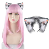 Women Girls Cartoon Fox Ears Shaped Headband Plush Hair Hoop Live Broadcast Rave Christmas Cosplay Party Headpieces