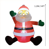 Christmas Santa Claus Inflatable 1.2M LED Lights Model Festival Decoration Outdoors Courtyard Props Ornament Gift