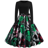 Halloween Vintage Fashion Print Dress